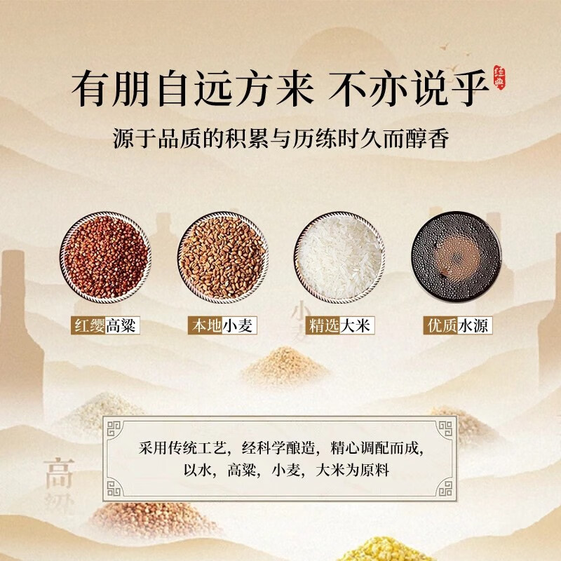 KONGZI孔子酒 《礼儀人家 信》浓香型优级老酒 纯粮固态发酵粮食酒白酒 52度 500mL 1瓶 单瓶装