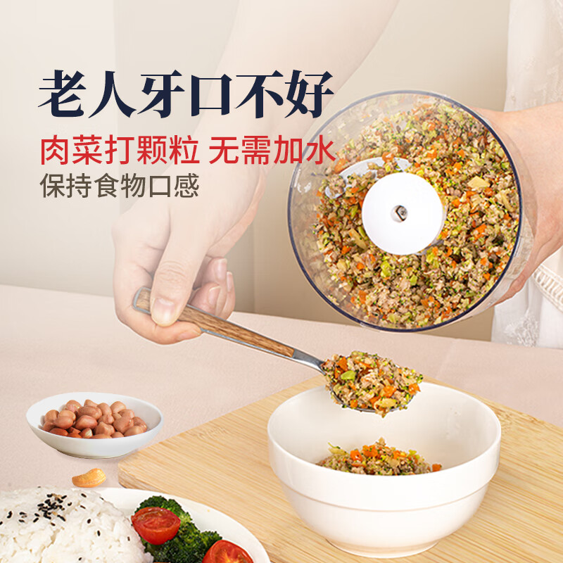 合慧流食搅拌机鼻饲破壁机老人专用食物饭菜打粉碎料理机病人胃管流质小型辅食机 【六叶鲨鱼齿刀】H6 流食1250ml