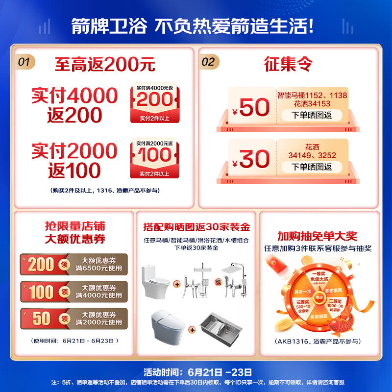 箭牌(ARROW)马桶家用直冲式坐便器大冲力座便坐厕 1级水效 全管施釉AEB12601M