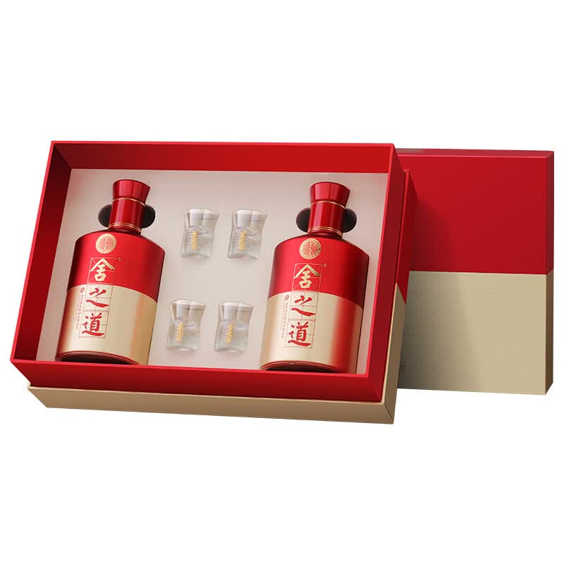 舍得舍得酒 舍之道礼盒 浓香型白酒 50度 500mL 2瓶 -礼盒装(赠礼袋)