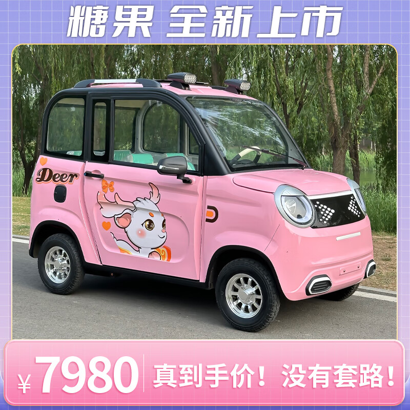 冠力熊 GUARLYXOR電動四輪車新能源女士小型家用油電冷暖空調(diào)接送代步車電瓶車 經(jīng)濟款