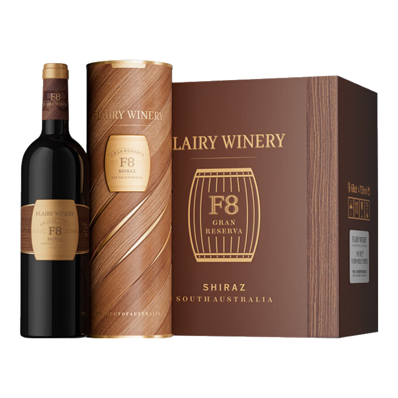 快利酒庄F8珍藏橡木桶西拉干红葡萄酒13.5度 持有机产品认证 澳洲原装进口 快利酒庄F8珍藏橡木桶*6