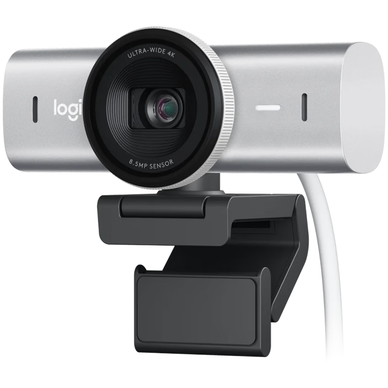 羅技（Logitech）大師系列 MX Brio 700 4K高清攝像頭 網(wǎng)絡(luò)直播攝像頭 視頻通話 會議網(wǎng)課 帶隱私保護(hù)蓋 珍珠白