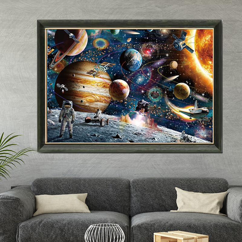 VOX儿童拼图玩具200片 宇宙探险幼儿认知太空旅行登月拼图生日礼物