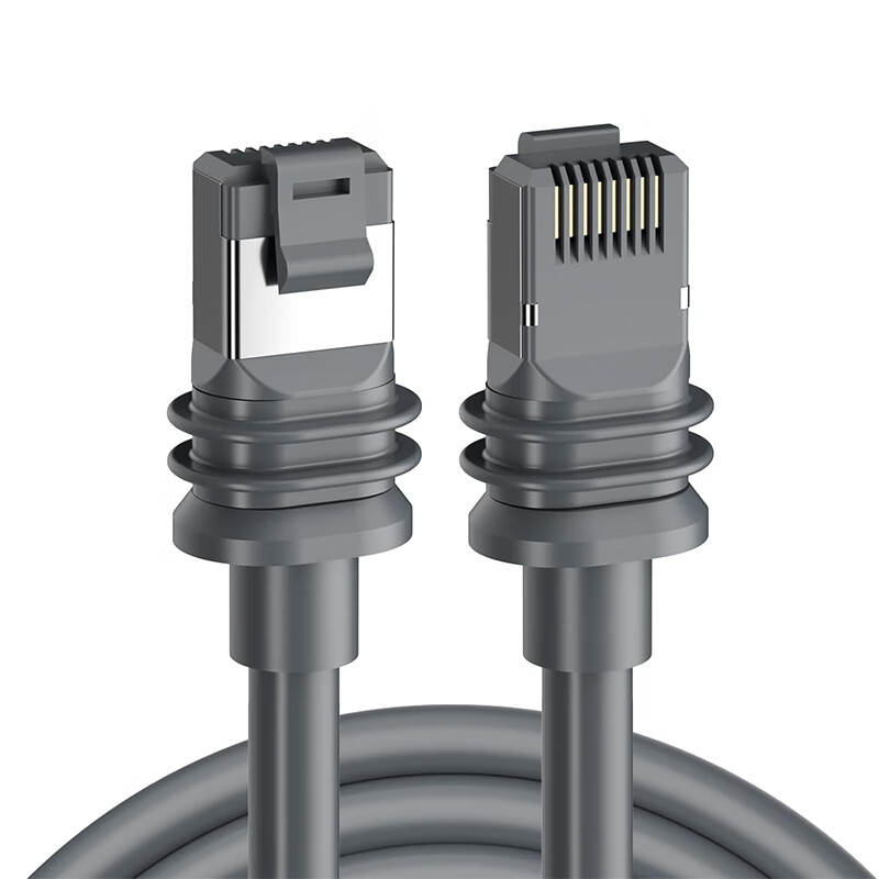 福邦泰星链网线GEN3万兆8芯以太网连接线特斯拉星链短体水晶头网线星链数据线高速互联网单屏蔽线缆灰色 单屏蔽灰色 0.5米