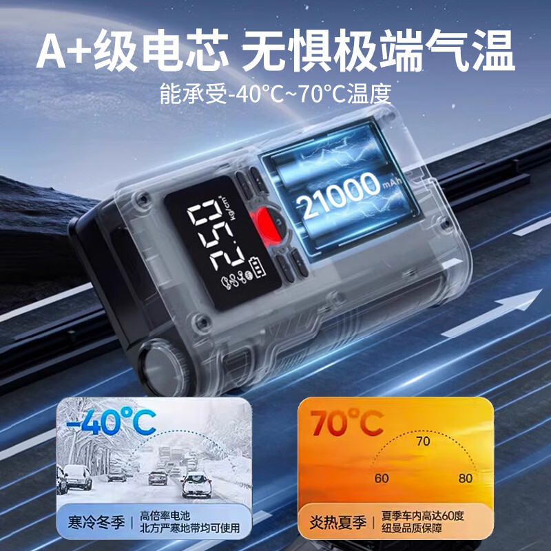 GERTHRON德国汽车充气泵搭电一体机最新2026款应急电源车载无线电动打气筒 至尊款【89800超大功率】防反智能夹+航空包 【29800超大容量】不限排量-极寒瞬启-南北通用