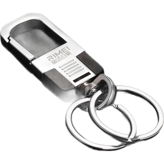 金达日美钥匙扣男创意钥匙圈环不锈钢钥匙圈双环钥匙链腰挂锁匙扣防丢钢圈