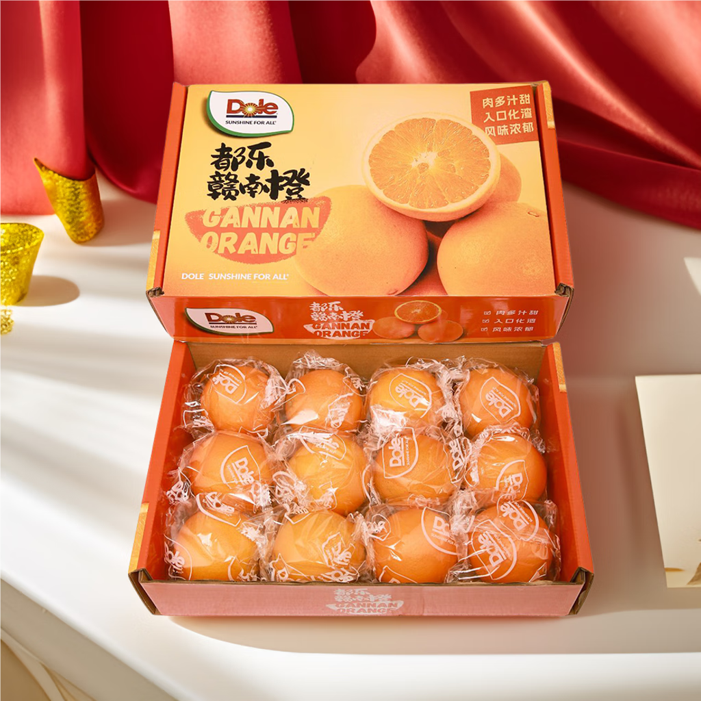 都乐Dole 赣南脐橙2.5kg装 单果160g 橙子 生鲜水果年货礼盒