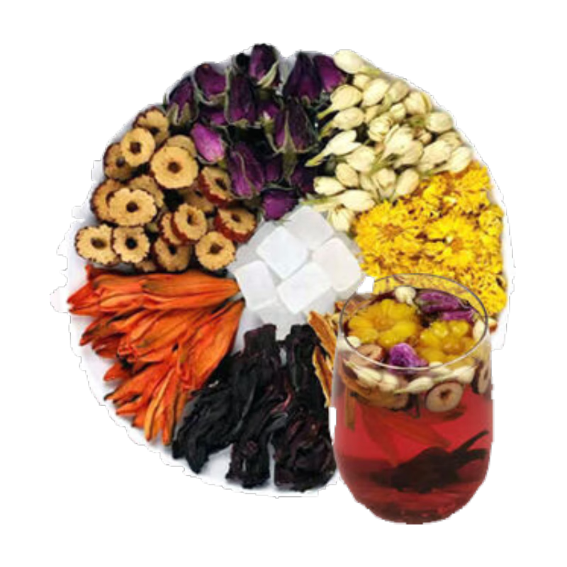 玫瑰洛神花茶美容養(yǎng)顏美白祛濕排毒補氣血調(diào)理安神睡眠助眠養(yǎng)生茶節(jié)日禮物 1盒10袋（不送杯）
