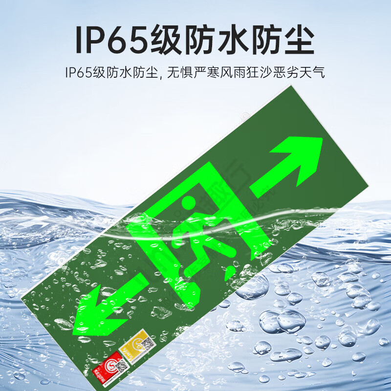 趣行应急照明灯 2025新国标消防应急灯充电式双头照明安全出口指示灯 【2025新国标】指示灯牌-双面双向箭头