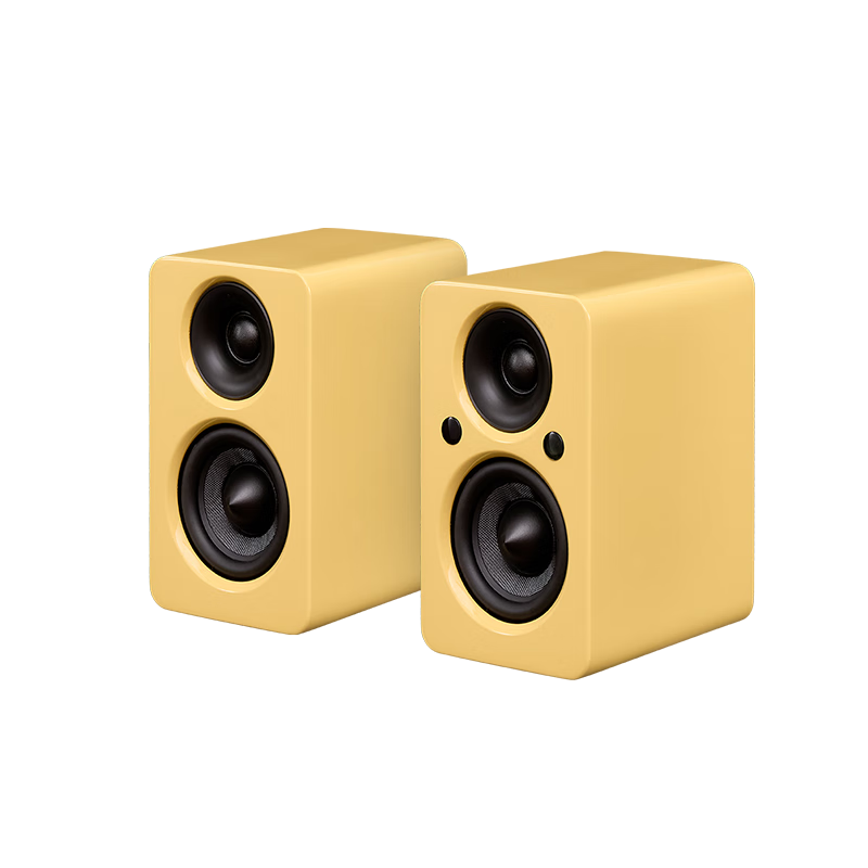 尊寶（JAMO）二代MINI mkii無線藍(lán)牙5.3電腦桌面音響有源書架音箱2.0聲道家庭影院電視音響可搭配低音炮云初黃