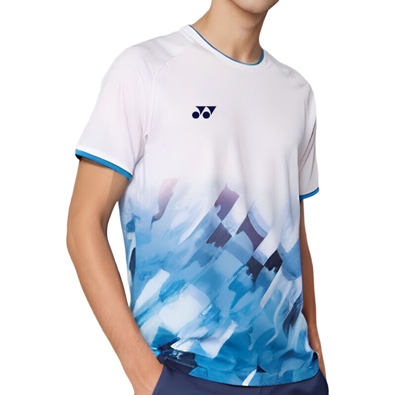 YONEX尤尼克斯羽毛球服國(guó)家隊(duì)球迷版比賽訓(xùn)練運(yùn)動(dòng)T恤男10583CR白O