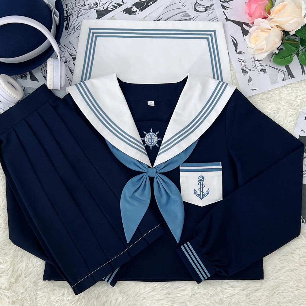 rvjp水手服【海军少女】城南诗中意jk制服日系甜美夏服学院风套装