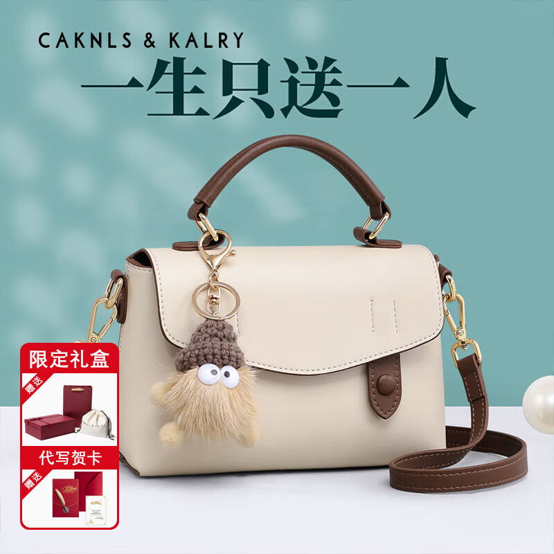 CAKNLS KALRY CK轻奢包包女包单肩包女士包2024新款品牌奢侈生日礼物送女友 奶昔白