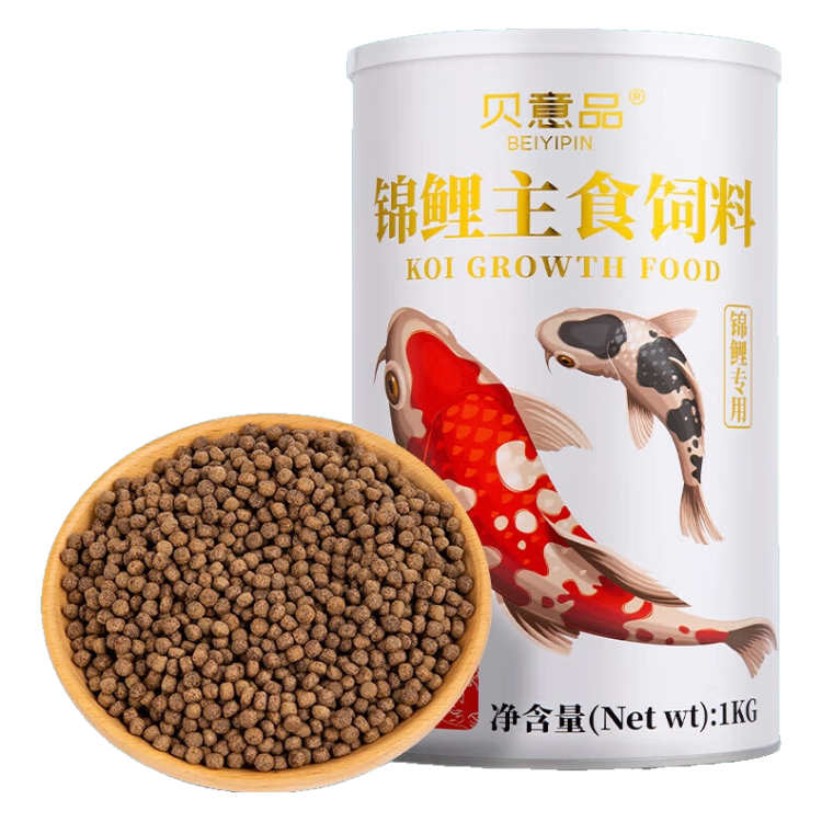 貝意品錦鯉魚(yú)飼料金魚(yú)增色魚(yú)食觀(guān)賞魚(yú)小顆粒草金魚(yú)糧淡水通用小金魚(yú)專(zhuān)用 錦鯉飼料10g*1罐（新手常備飼料增色增體）