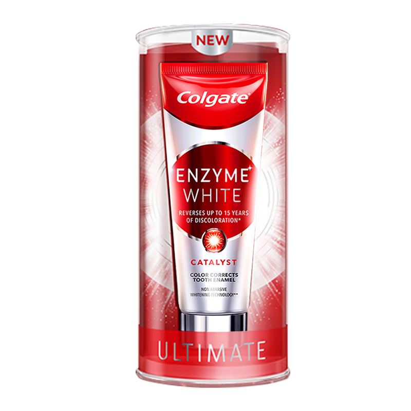 高露洁无水活性酵素美白牙膏101g清洁牙齿亮白清新口气减少牙渍防蛀护龈 活性酵素101g*2