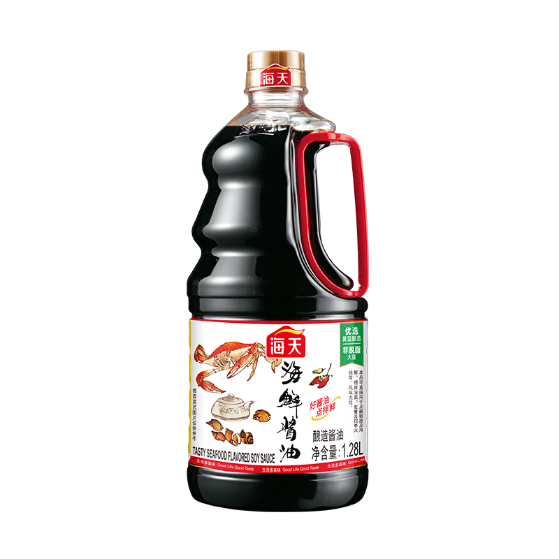 海天 生抽酱油1.28L 【海鲜一级酱油】经典系列 调味品海鲜提鲜炒菜