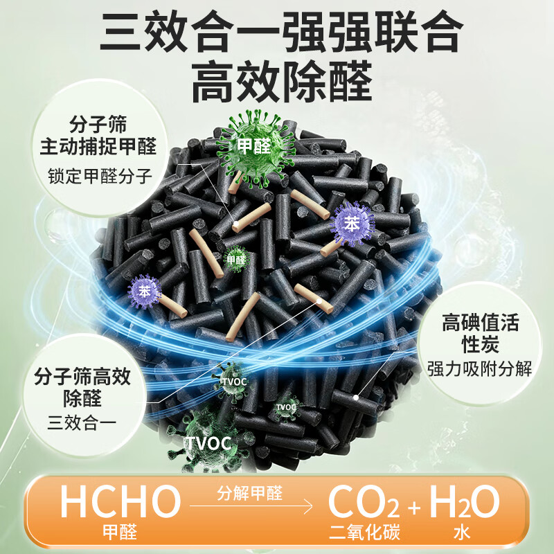 家泊仕活性炭包除甲醛除异味去甲醛清除剂净化房间除TVOC竹炭包大牌炭包 【清华大学检测】1盒适用20㎡