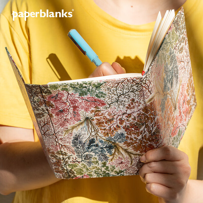 paperblanks佩兰克笔记本本子威廉基尔本花之绽放海之花学生文具日记本手账复古手帐本送女生生日礼物 【硬壳翻盖】海之花/中本横线