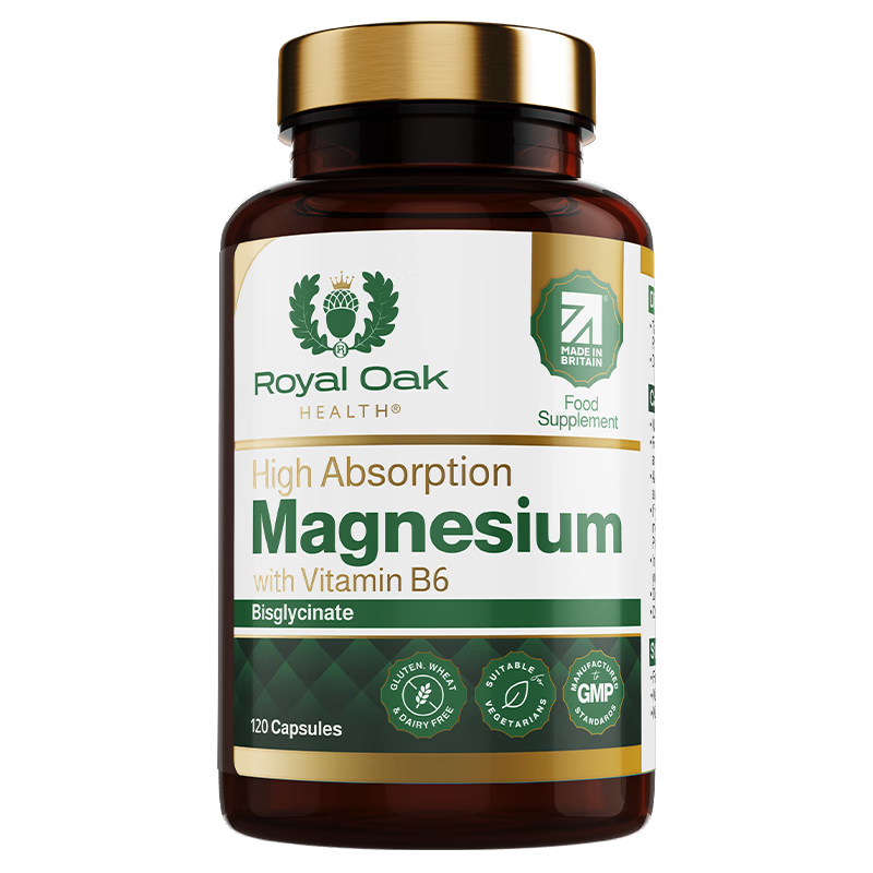 Royal Oak Health皇家橡树双甘氨酸镁胶囊螯合维生素b非gaba氨基丁酸改善睡眠120粒