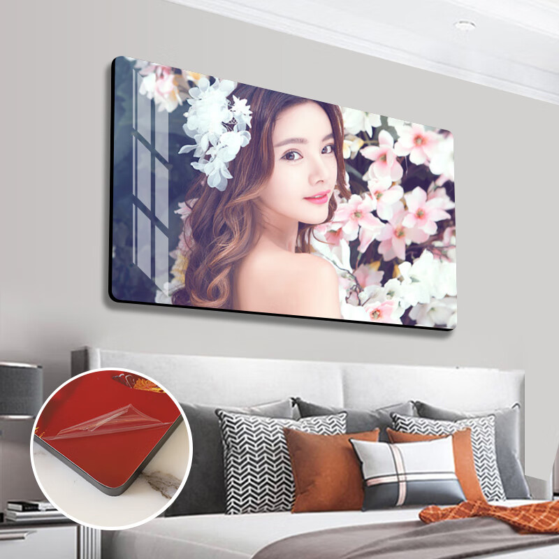 照片加水晶相框大尺寸卧室客厅结婚照片制作 满屏无边框 24寸40x60cm