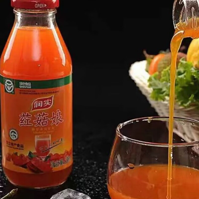 350毫升6瓶红菇娘灯笼果果汁饮料无蔗糖依兰 冰糖红姑娘果汁350ml*6瓶