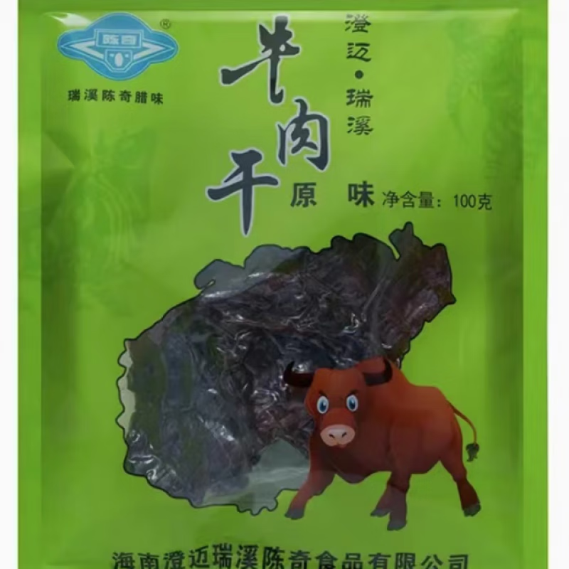 康创优品海南澄迈瑞溪陈奇牛肉干原味香辣手撕大片风干条麻辣零食小吃
