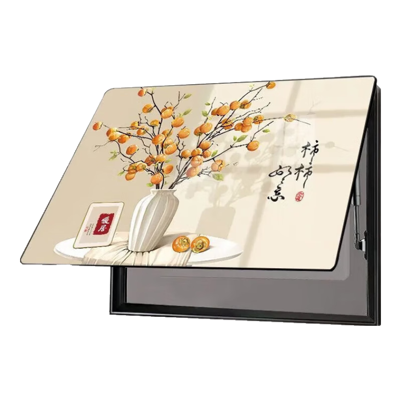禾畫【爆款】電表箱裝飾畫2025新款免打孔液壓桿配電箱開關(guān)盒子遮擋畫 款式29 80*60【遮擋70*50】