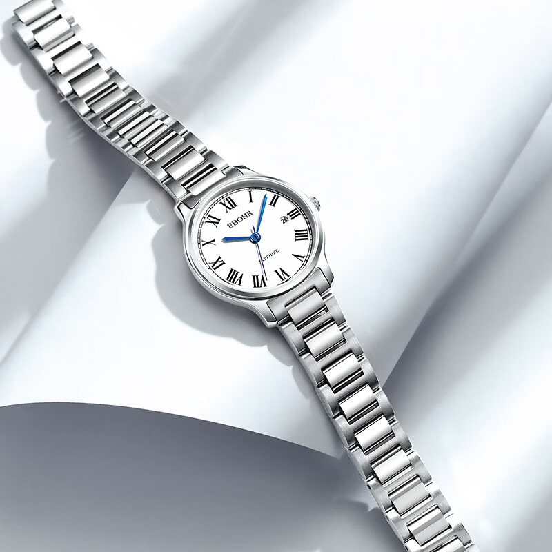依波（EBOHR）手表女款生日礼物女士石英表国表礼盒时尚经典钢带防水送女友 白盘女表 36631426