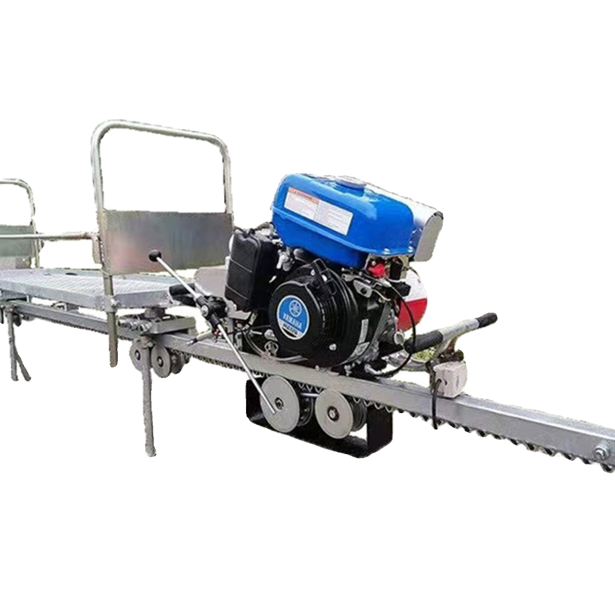 澳颜莱山地果园单轨运输车农用大棚遥控款爬坡载货汽油自走式轨道搬运