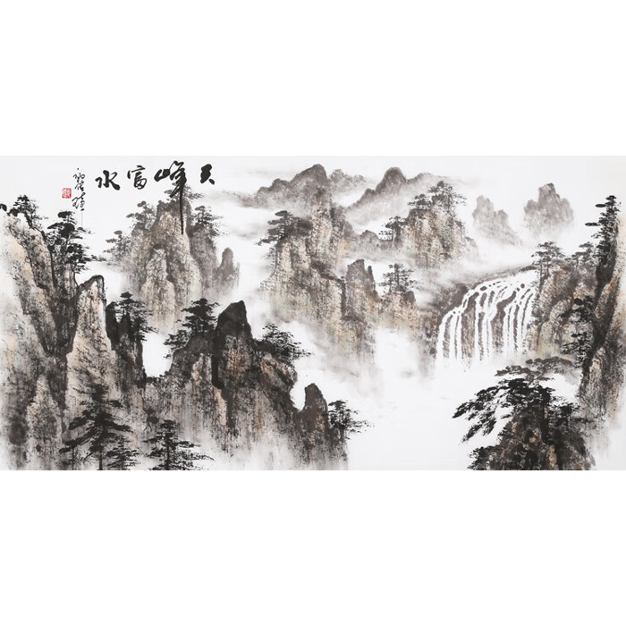 丹桂苑郭传璋水墨山水画四尺横幅近代国画写意名人字画手绘名家书画