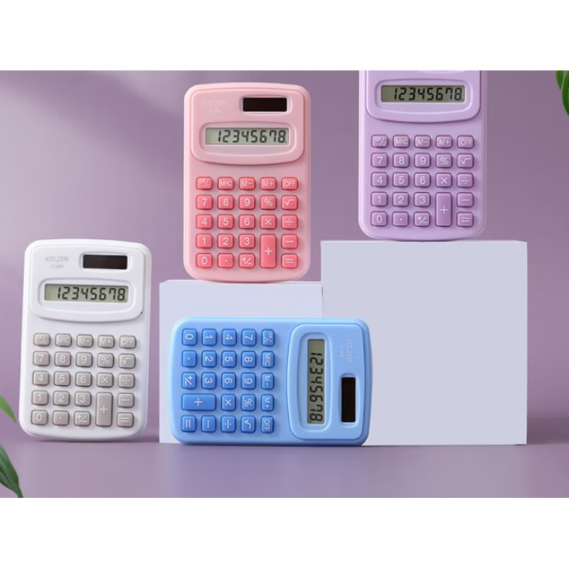 TEXAS INSTRUMENTS【甄選廠家】迷你小型計算器學生考試專用可愛高顏值會計辦公計算 紫色