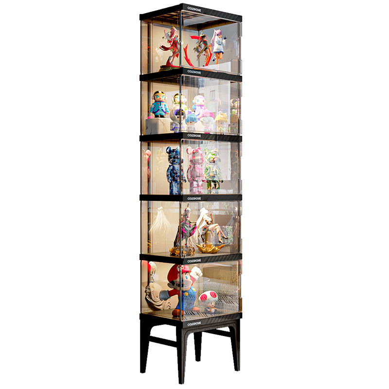 蔻絲（ColesHome）帶燈透明樂高手辦展示柜亞克力門家用高達(dá)展示架大容量陳列架