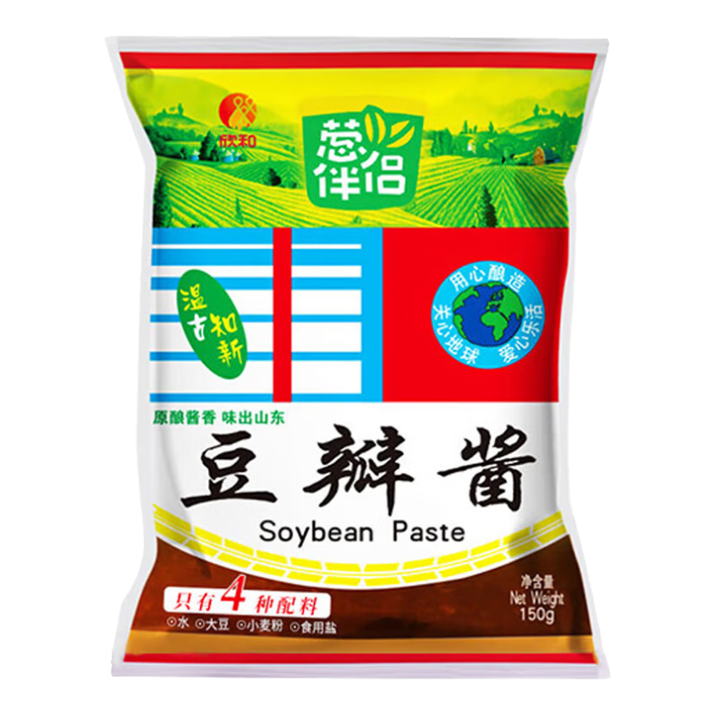 欣和葱伴侣豆瓣酱150g不辣拌蘸酱炸酱面家用炒菜专用六月香甜面酱拌饭 【1袋装】葱伴侣豆瓣酱150g