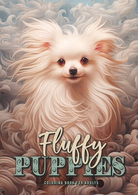 预订 fluffy puppies coloring book for adults: cute dogs coloring