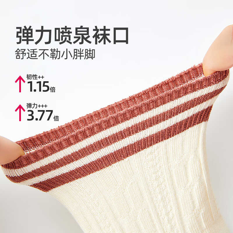 六指鼠双针花边袜儿童袜子秋冬季女童男童宝宝精梳棉女孩公主袜蕾丝松口 990云朵女 5双 均码 建议1-3周岁（鞋码24-27码袜标3-5岁）