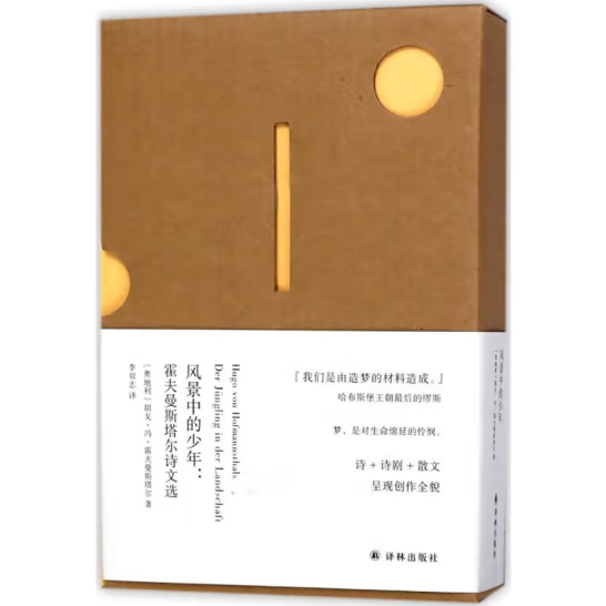 正版 风景中的少年:霍夫曼斯塔尔诗文选 9787544749381 译林出版社