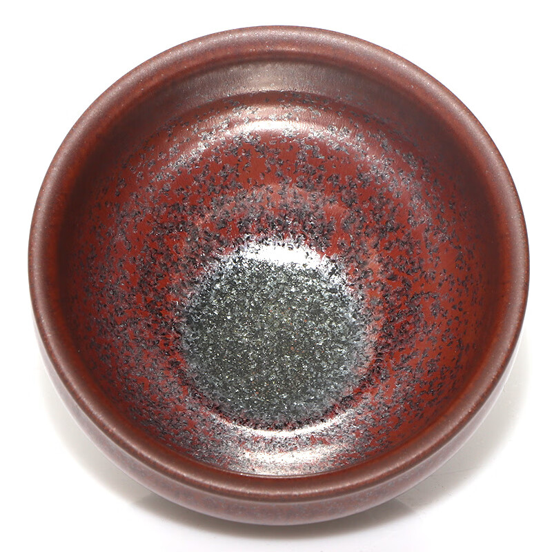 建緣天成建盞茶杯純手工仿宋柴燒鐵銹斑結(jié)晶花陶瓷主人杯茶盞 8.5cm將軍型（禮盒裝）1個(gè)150ml