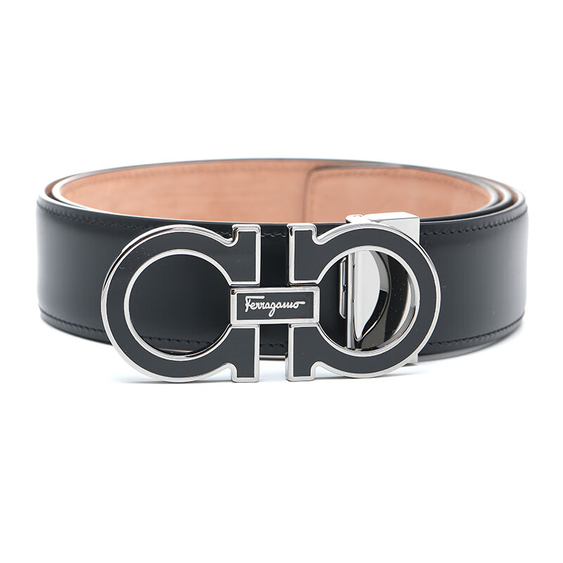 菲拉格慕(ferragamo)商务休闲光面牛皮革带扣式男士腰带皮带679750