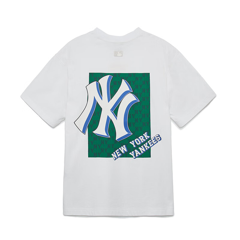 mlb男女情侣老花t恤立体印花logo休闲时尚23夏季新款tsm30 纽约洋基队