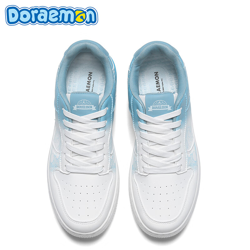 哆啦A梦男鞋低帮板鞋秋季新款渐变涂鸦鞋子男款百搭情侣鞋运动休闲鞋 渐变蓝 42