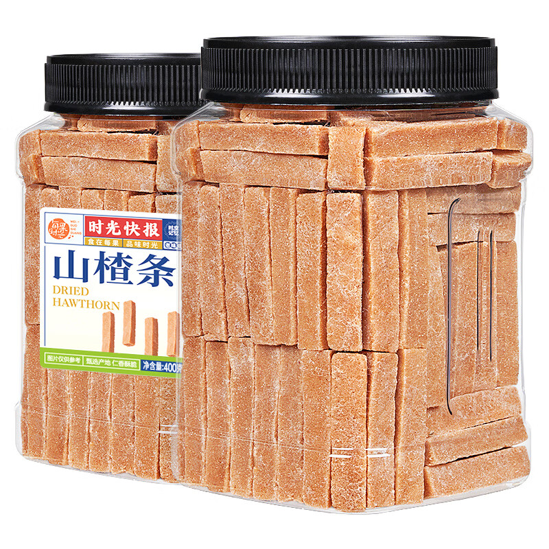 每果时光山楂条400g罐装即食山楂干片果脯蜜饯果干果脯休闲零食孕妇食品