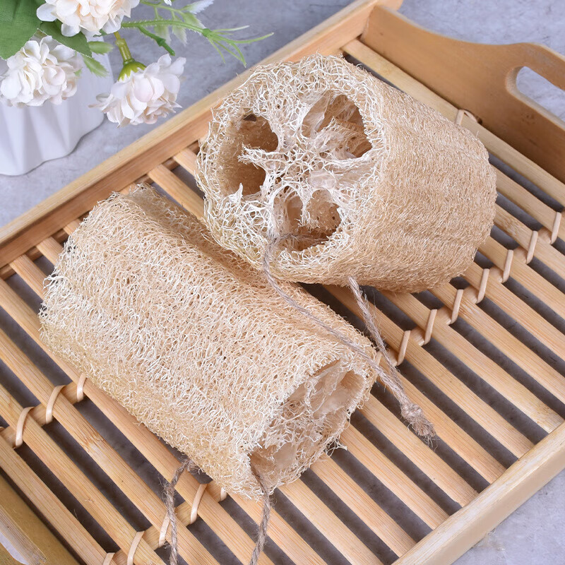 日杂小件天然丝瓜清洁神器 洗碗刷去油抹布 百洁布厨房清洁 天然丝瓜 5个