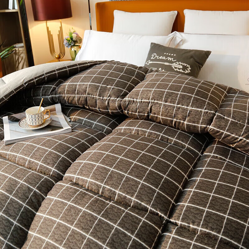 无印良品秋冬被子开学被单双人 羽丝棉被芯加厚被学生宿舍四季被子 慕尼黑 150*200cm(单人秋冬被约4斤)