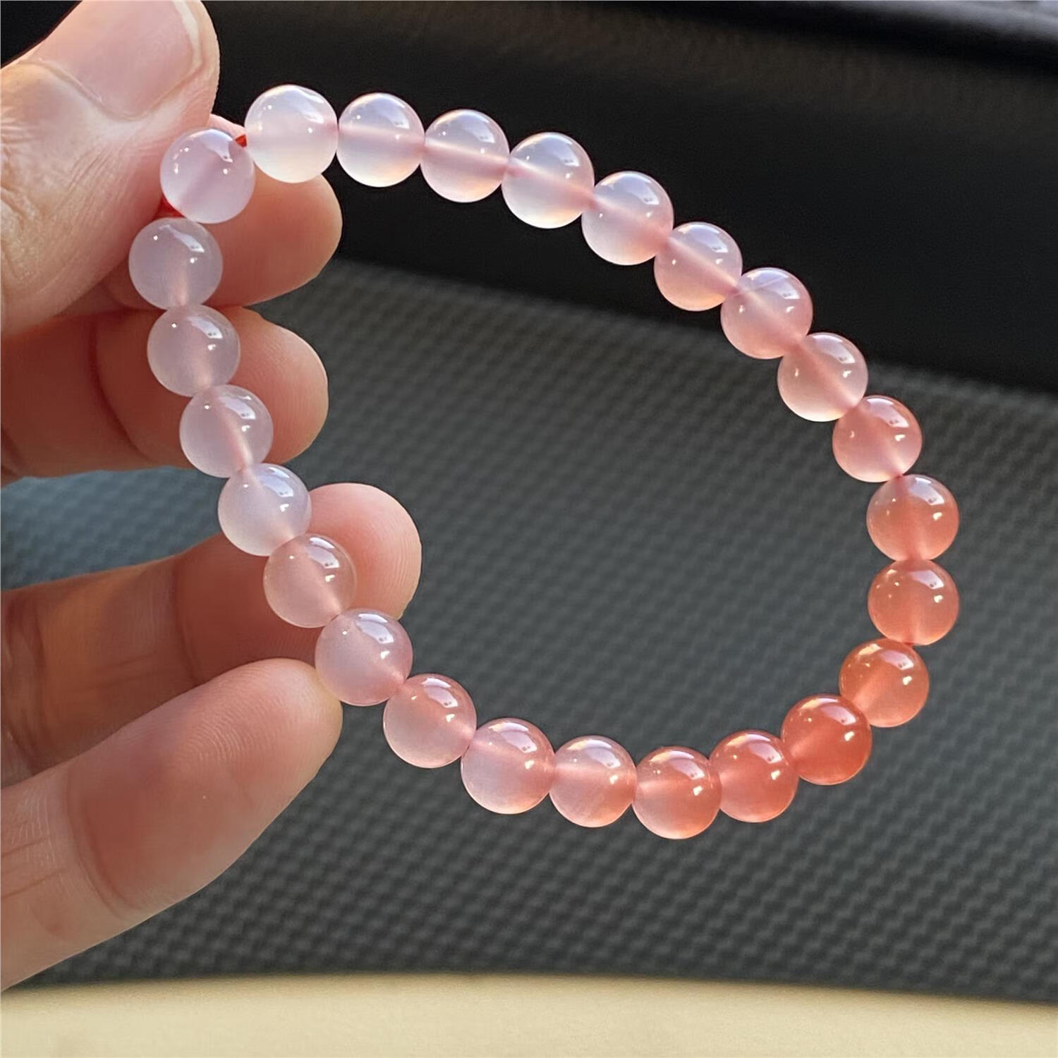 糜鸿(miehone)盐源玛瑙手链 南非料 粉糯渐变糖果色小清新单圈手串女