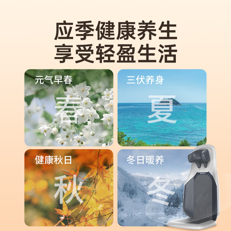 mofit按摩靠垫颈椎按摩器肩颈腰背部按摩仪按摩椅垫全身躺垫背坐垫家用车载办公送女生长辈母亲节日礼物 MB40-游龙式抓捏-腰臀塑造姿态