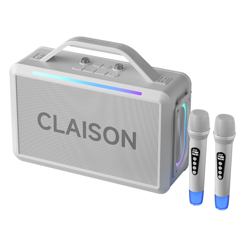 CLAISON T100無(wú)線(xiàn)藍(lán)牙音箱大功率聲卡音響一體機(jī)K歌便攜廣場(chǎng)舞手提高音質(zhì)音響超長(zhǎng)續(xù)航防水設(shè)計(jì) 銀色