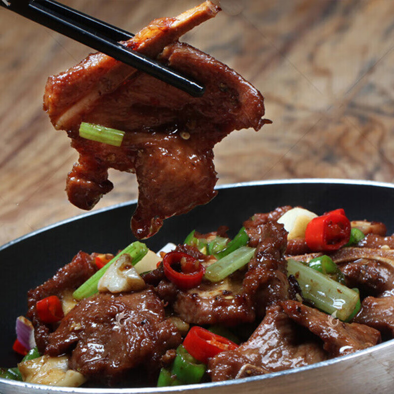 虎钢馋黑椒猪排400g调理腌制带骨猪扒猪仔骨餐饮半成品特色菜冷 黑