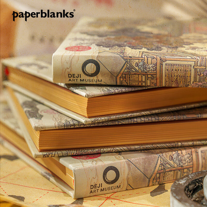 paperblanks佩兰克书签金陵图周边品纪念品国风古风复古学生文创礼物文具南京德基艺术博物馆联名 【硬壳绑带款】盛世繁华/中本/横线