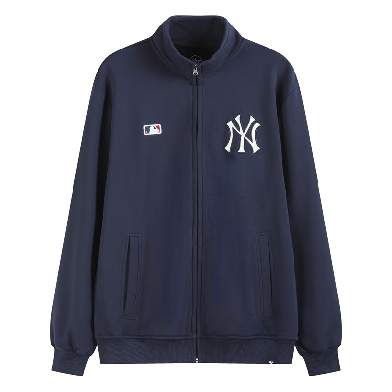 47美國(guó)MLB外套夾克拉鏈衛(wèi)衣秋衣男女情侶款 47brand出品 深藍(lán)色-NY刺繡標(biāo) M (高165-175cm,體重55-65kg)